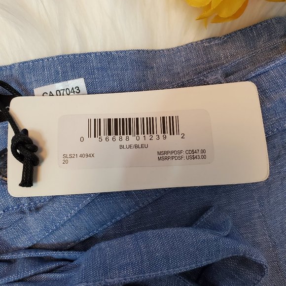 Women's Silver Jeans Co Blue Linen Shorts Size 20 - Picture 9 of 11